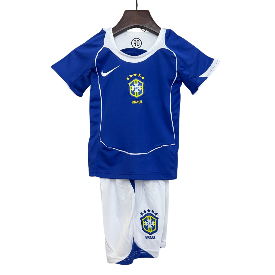 T-shirt e Pantaloncini per Bambino Brasil Retro Away 2004