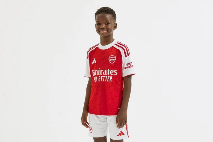 T-shirt e Pantaloncini per Bambino Arsenal Home 25/26 - Con Calzettoni