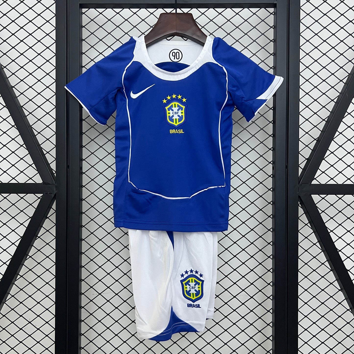 T-shirt e Pantaloncini per Bambino Brasil Retro Away 2004