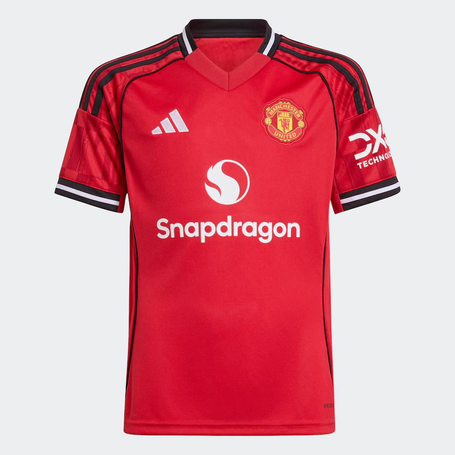 T-shirt e Pantaloncini per Bambino Manchester United Home 25/26 - Con Calzettoni