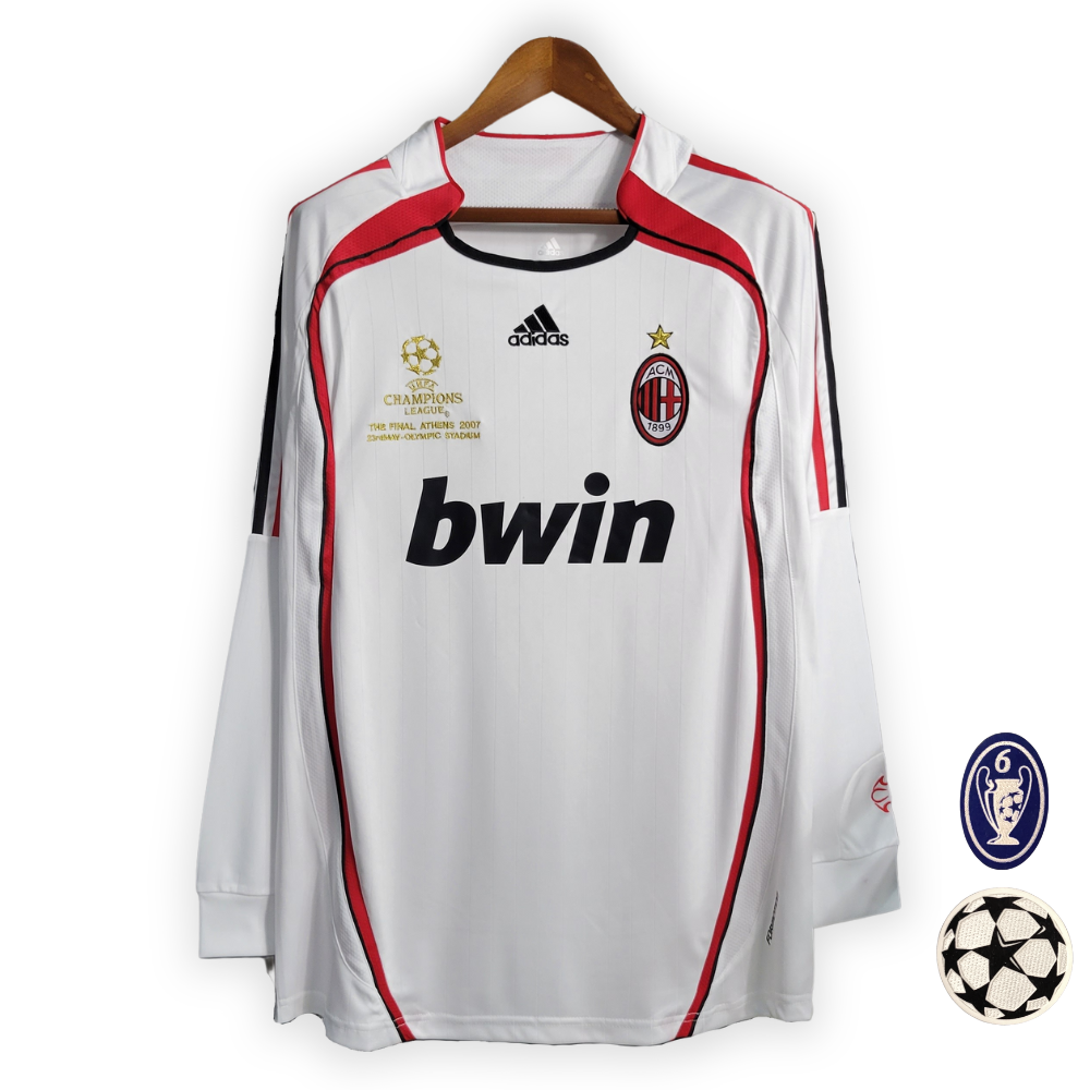 MAGLIA AC MILAN Retro Away 06/07 MANICHE LUNGHE - Con Patch