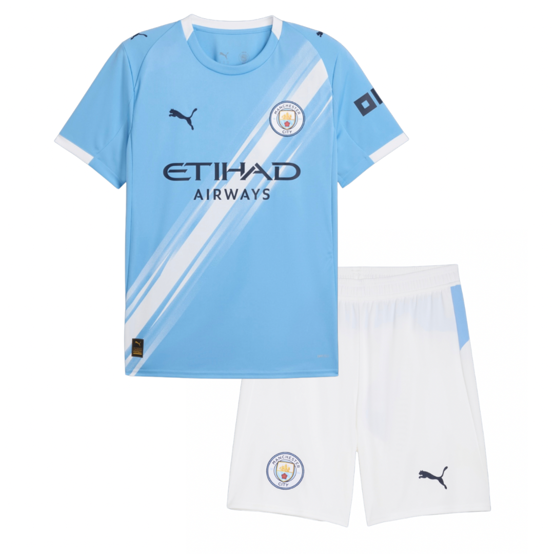 T-shirt e Pantaloncini per Bambino Manchester City Home 25/26