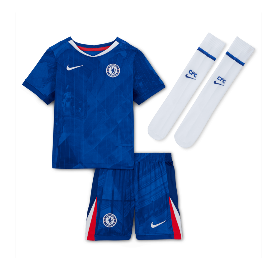 T-shirt e Pantaloncini per Bambino Chelsea Home 25/26 - Con Calzettoni