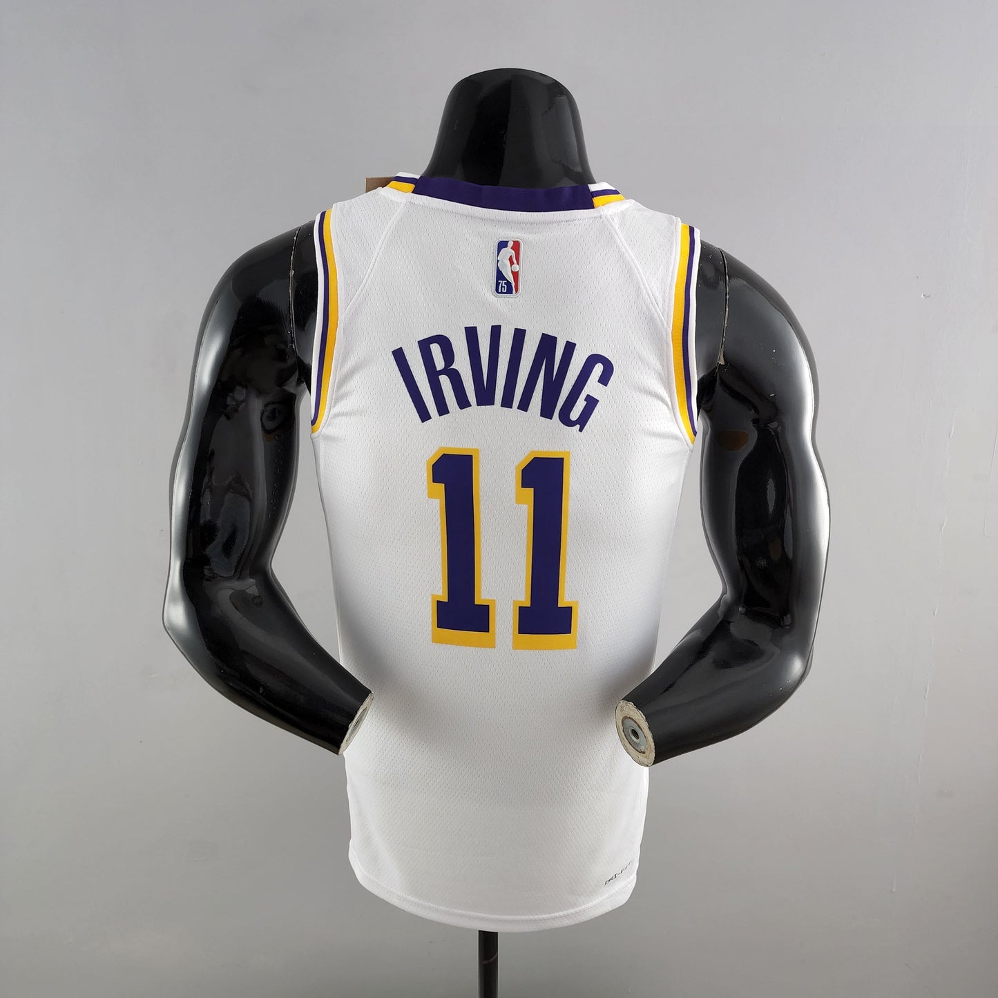 75 ° anniversario IRVING # 11 Los Angeles Lakers Maglia bianca NBA