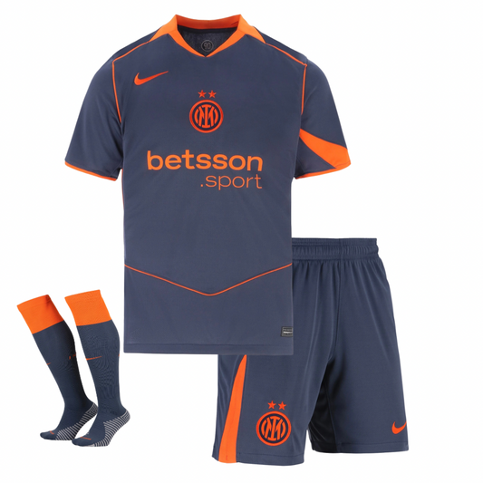 T-shirt e Pantaloncini per Bambino Inter Third 25/26 - Con Calzini
