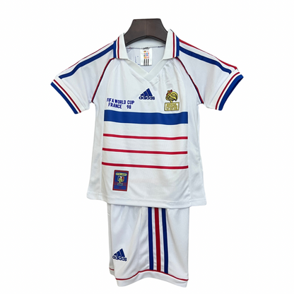 T-shirt e Pantaloncini per Bambino Francia Retro Away 1998