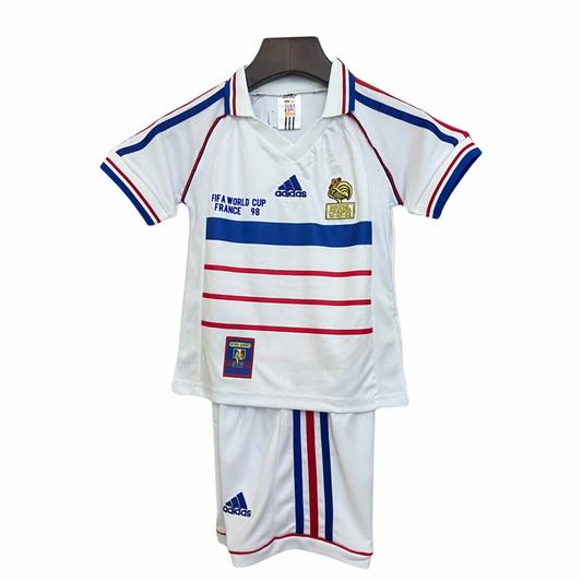 T-shirt e Pantaloncini per Bambino Francia Retro Away 1998