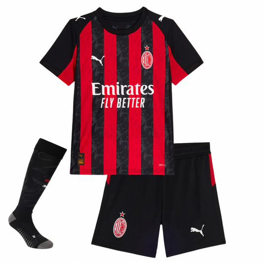 T-shirt e Pantaloncini per Bambino AC MILAN Home 25/26 - Con Calzini