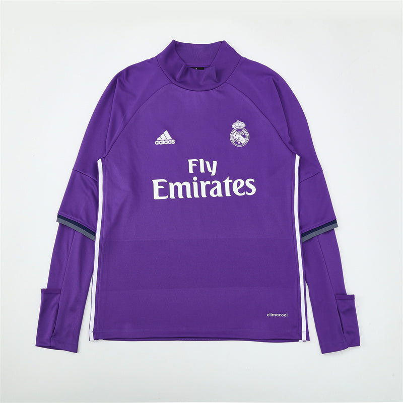 Maglia da allenamento retrò manica lunga Real Madrid 16/17