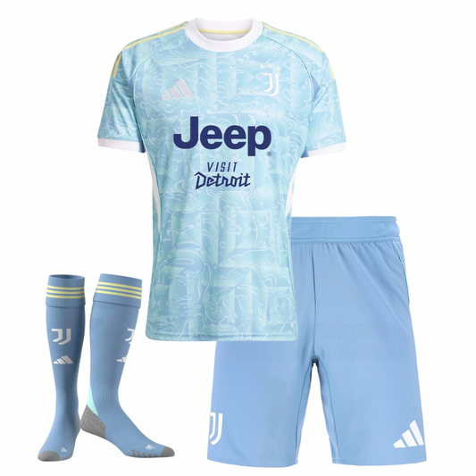 T-shirt e Pantaloncini per Bambino Juventus Away 25/26 - Con Calzettoni