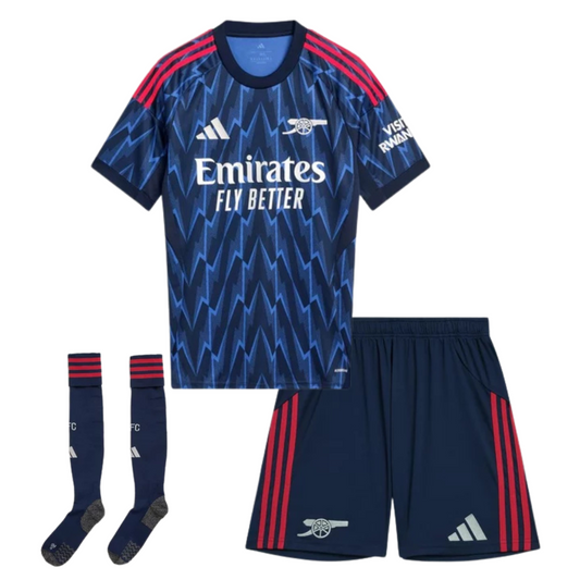 T-shirt e Pantaloncini per Bambino Arsenal Away 25/26 - Con Calzettoni