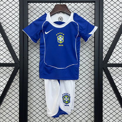 T-shirt e Pantaloncini per Bambino Brasil Retro Away 2004