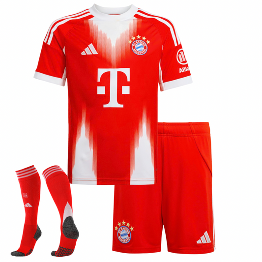 T-shirt e Pantaloncini per Bambino Bayern Monaco Home 25/26 - Con Calzettoni
