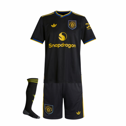 T-shirt e Pantaloncini per Bambino Manchester United Third 25/26 - Con Calzettoni