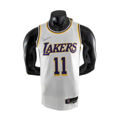 75 ° anniversario IRVING # 11 Los Angeles Lakers Maglia bianca NBA