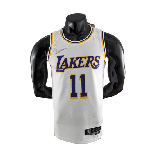 75 ° anniversario IRVING # 11 Los Angeles Lakers Maglia bianca NBA