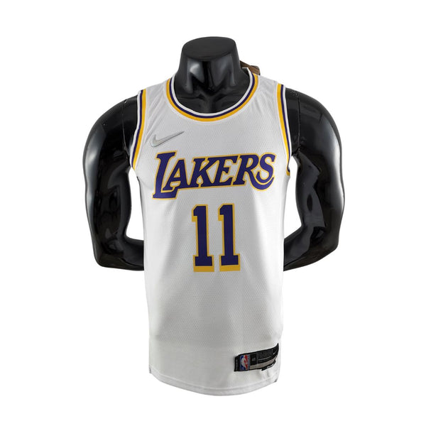 75 ° anniversario IRVING # 11 Los Angeles Lakers Maglia bianca NBA