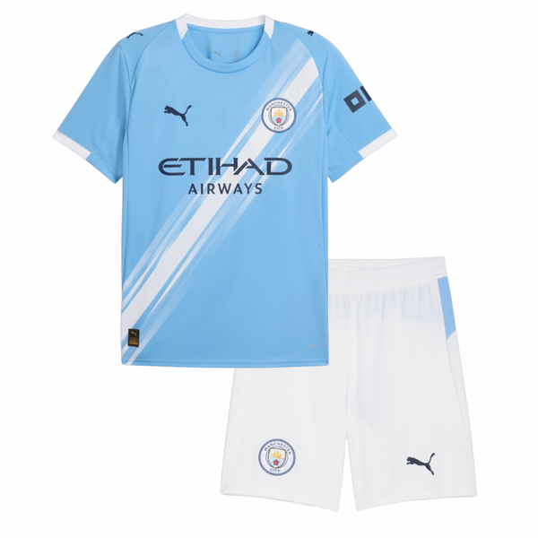 T-shirt e Pantaloncini per Bambino Manchester City Home 25/26