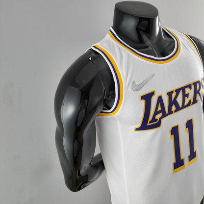 75 ° anniversario IRVING # 11 Los Angeles Lakers Maglia bianca NBA